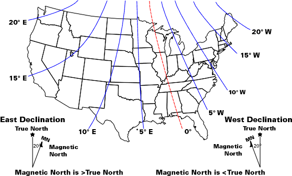 Magnetic Declination Chart