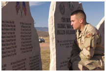 Geoff at a memorial