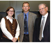 Jennifer Rexford ’91, Larry Peterson, and Robert Kahn *64