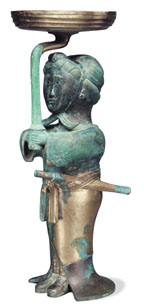 Standing Soldier Oil Lamp