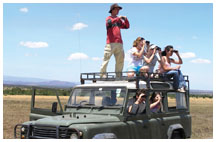 In the field in Kenya