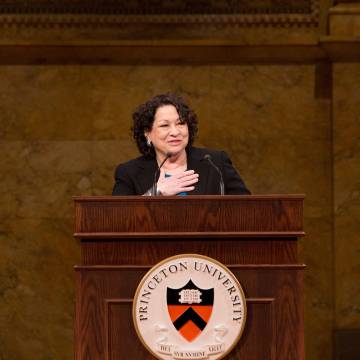 Sonia Maria Sotomayor speaking at Alumni Day