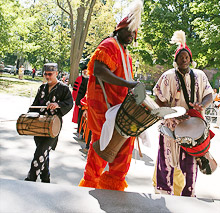 Drummers in the procession