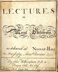 Witherspoon lecture cover