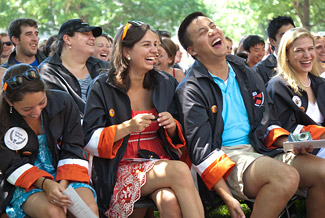 Students laughing