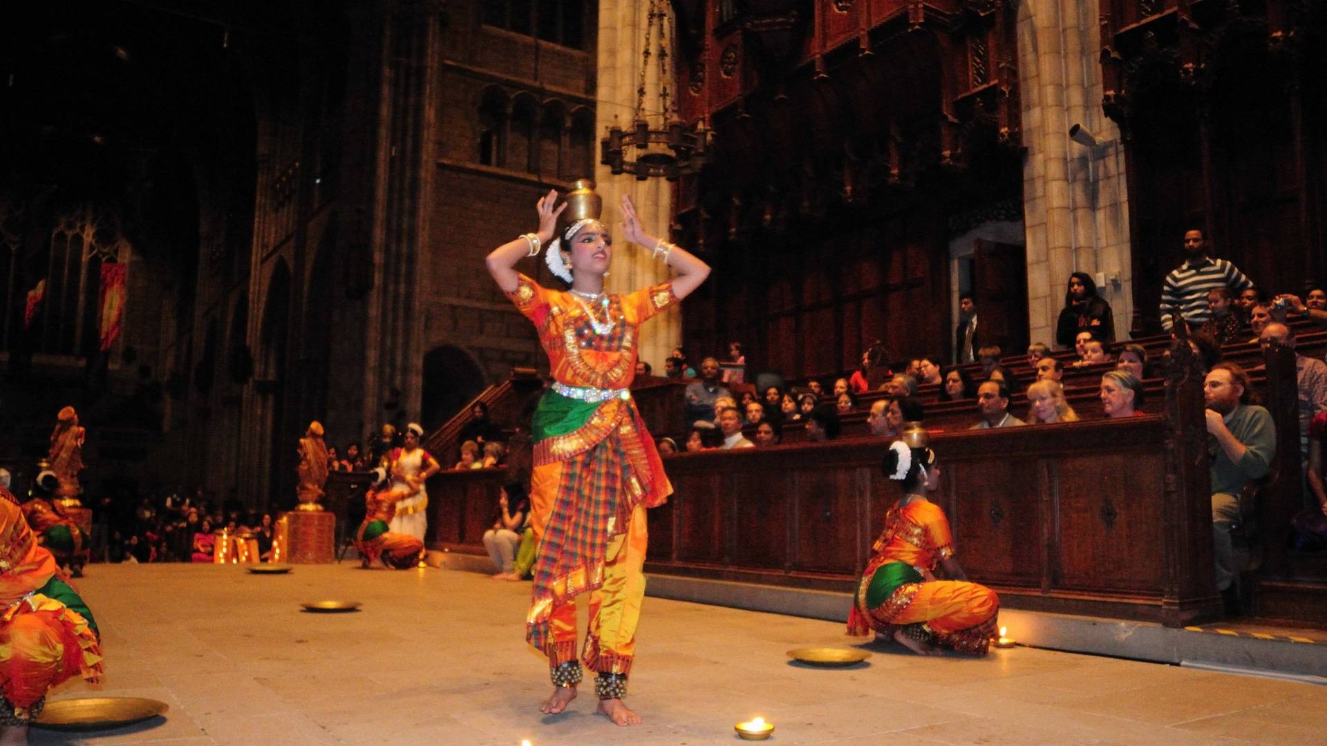 Diwali dancers in the University Chapel