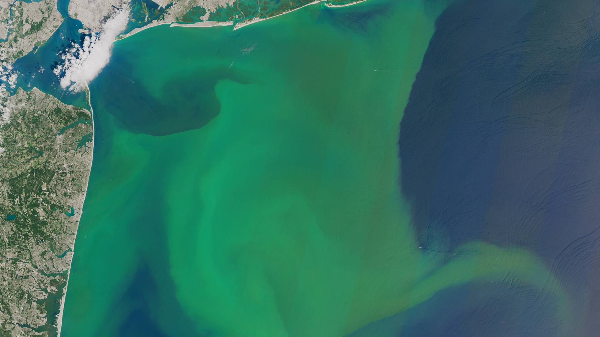 Satellite image of water changes