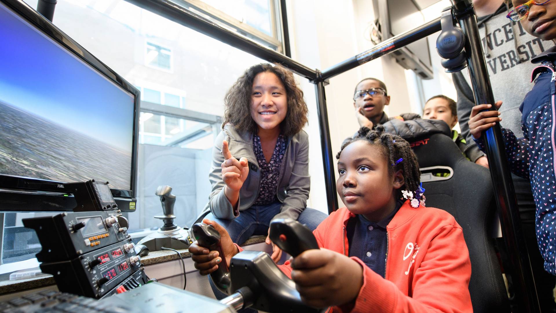 Ting-Hsuan Chen  and students at Harlem Prep event