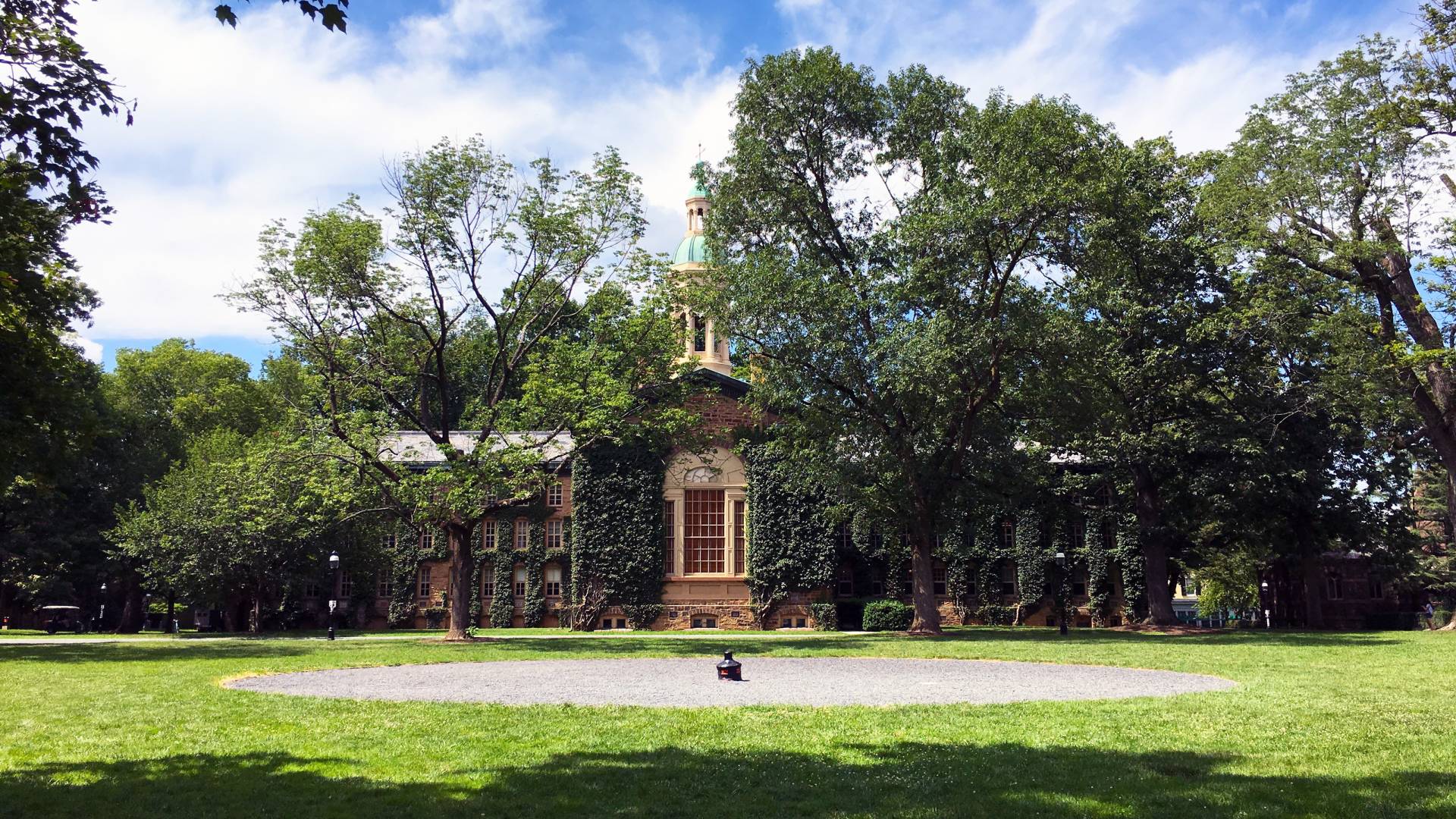 Nassau Hall seen from Cannon Green