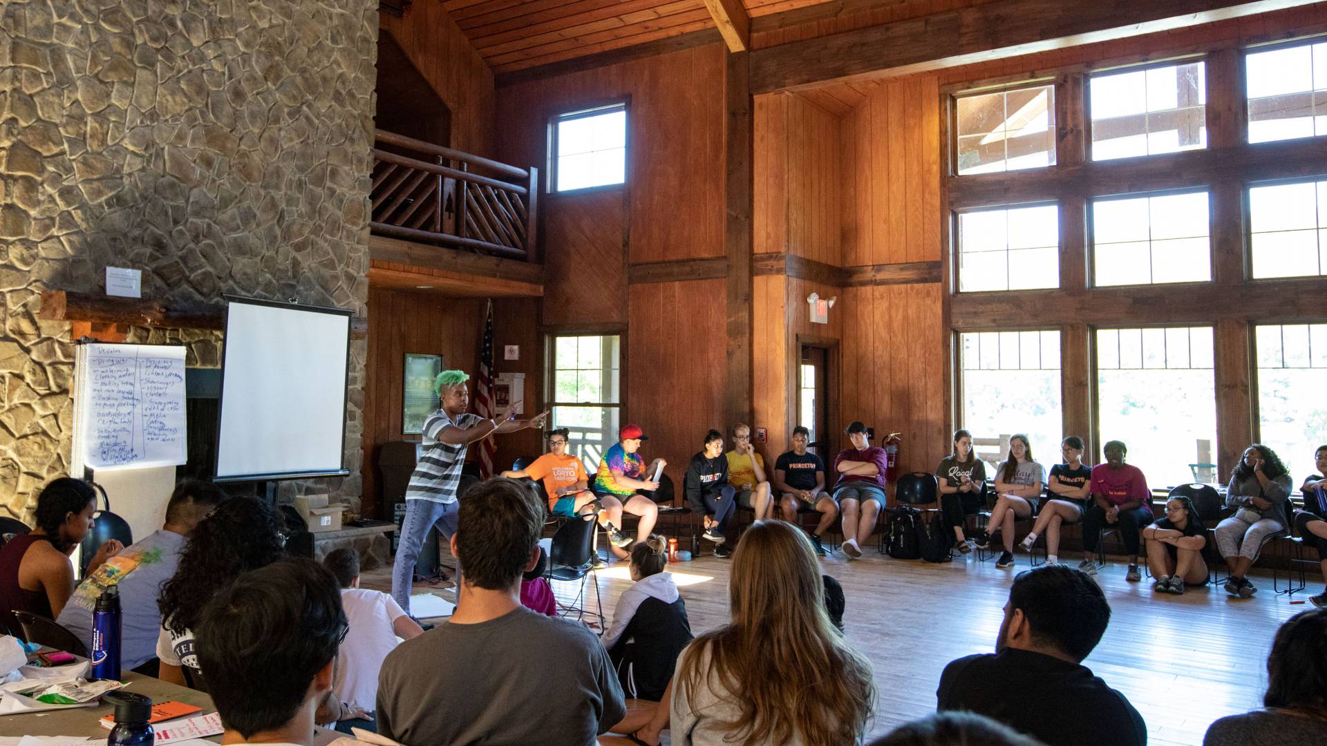 Students participating in Dialogue and Difference in Action workshop in YMCA lodge
