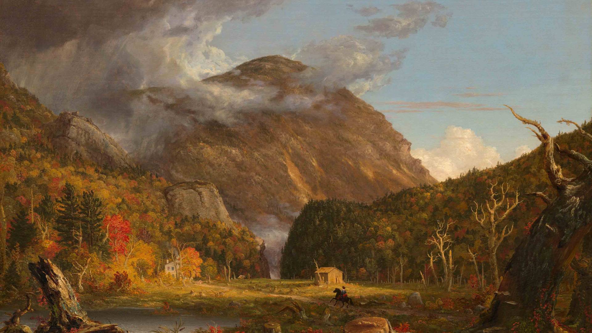 Thomas Cole painting “A View of the Mountain Pass Called the Notch of the White Mountains (Crawford Notch),”