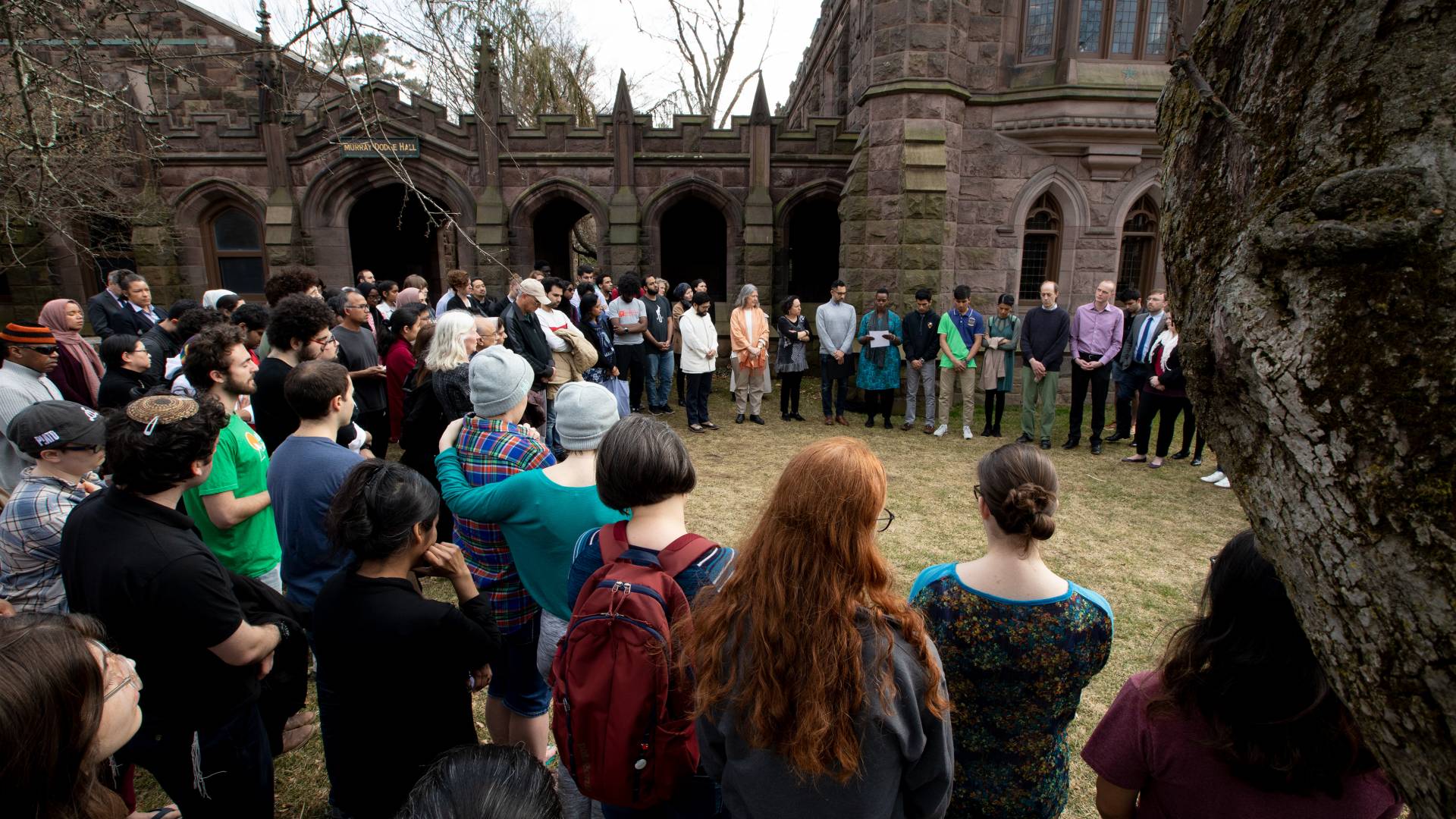 Members of the University community gather for solace after the New Zealand Mosque shootings