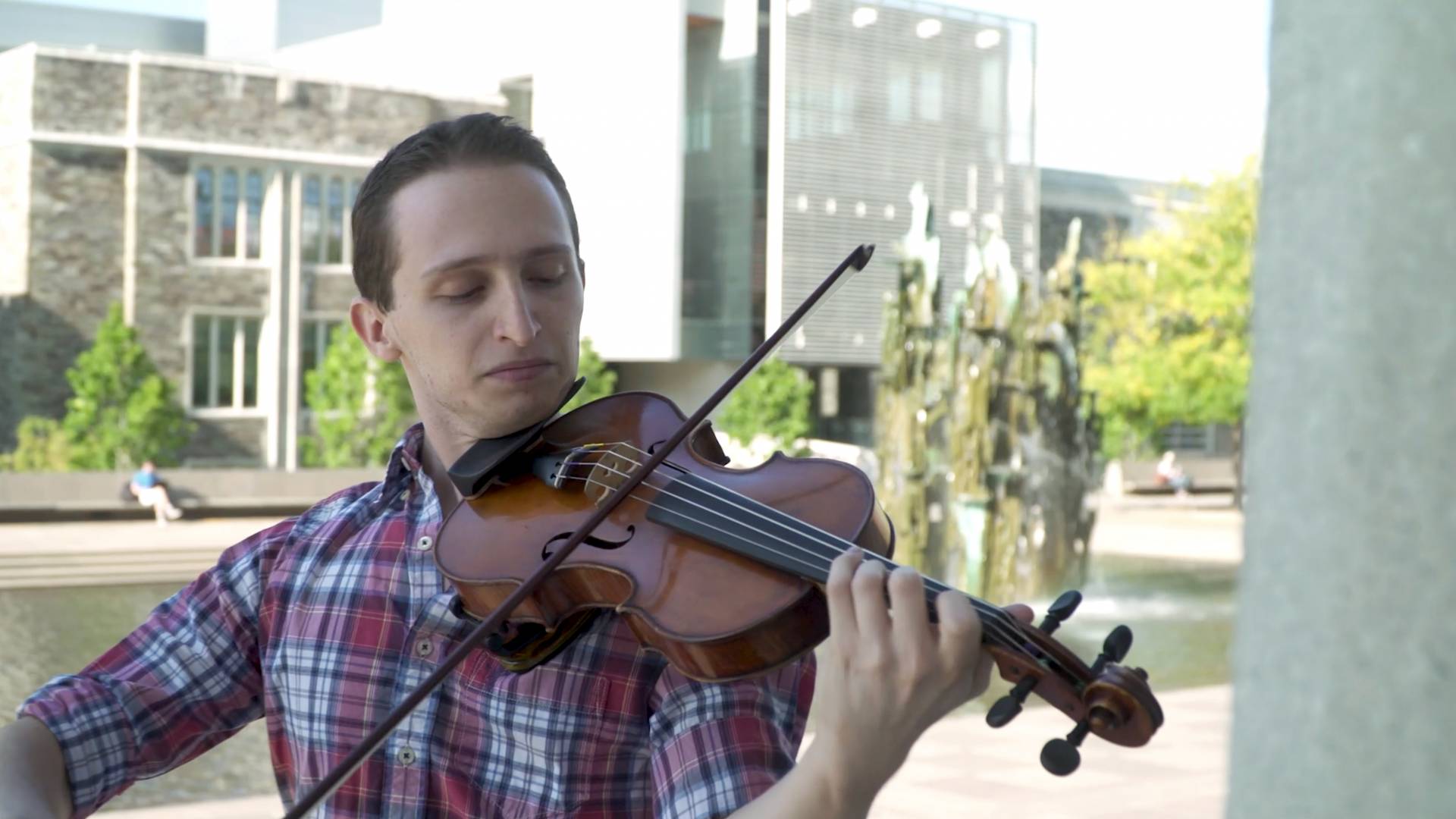 Austin Berman playing violin