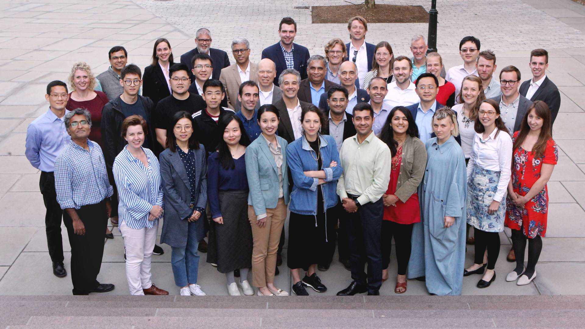 Group standing together posing