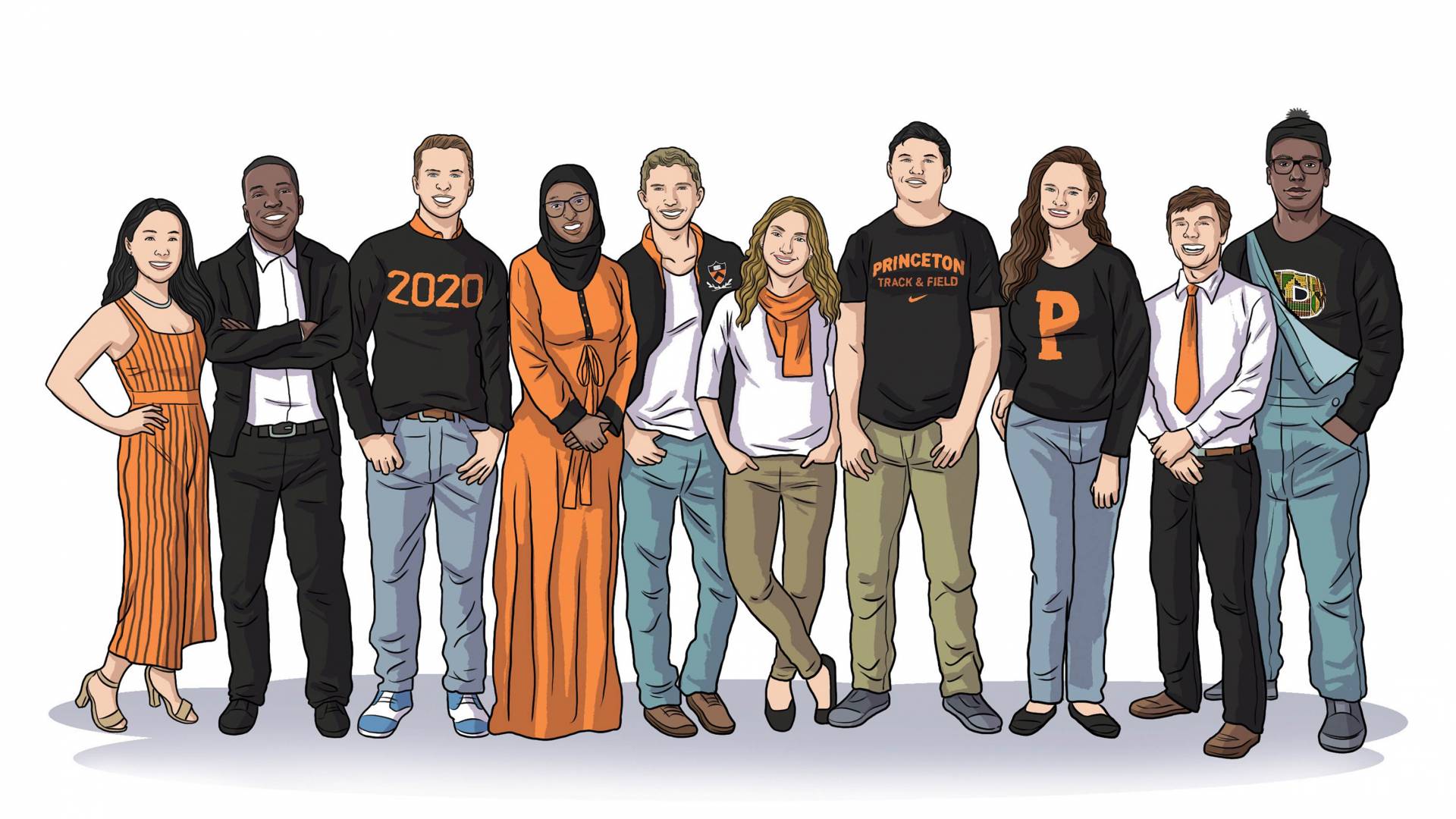Illustration of the Spirit of Princeton award winners 