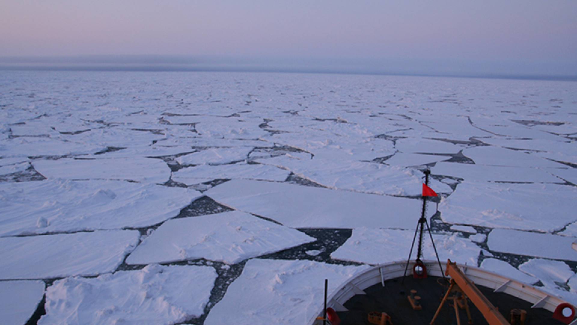 Ice as seen from aboard the US Coast Guard icebreaker Healy.