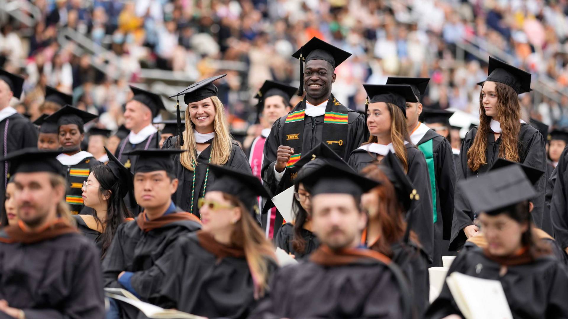 Students stand as their concentrations are called