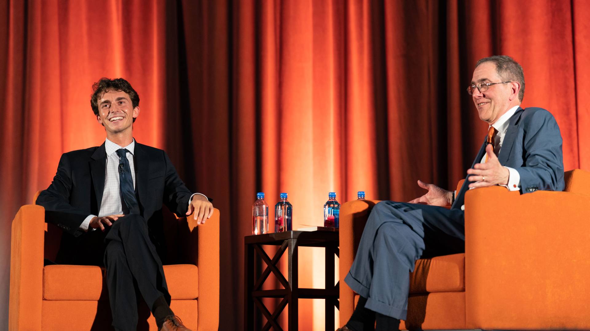 Salama and Eisgruber on stage