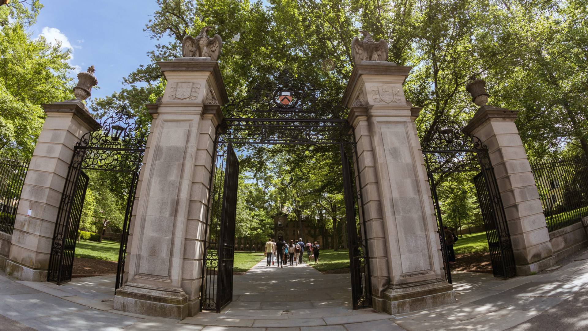 FitzRandolph Gate and central walking leading to Nassau Hall