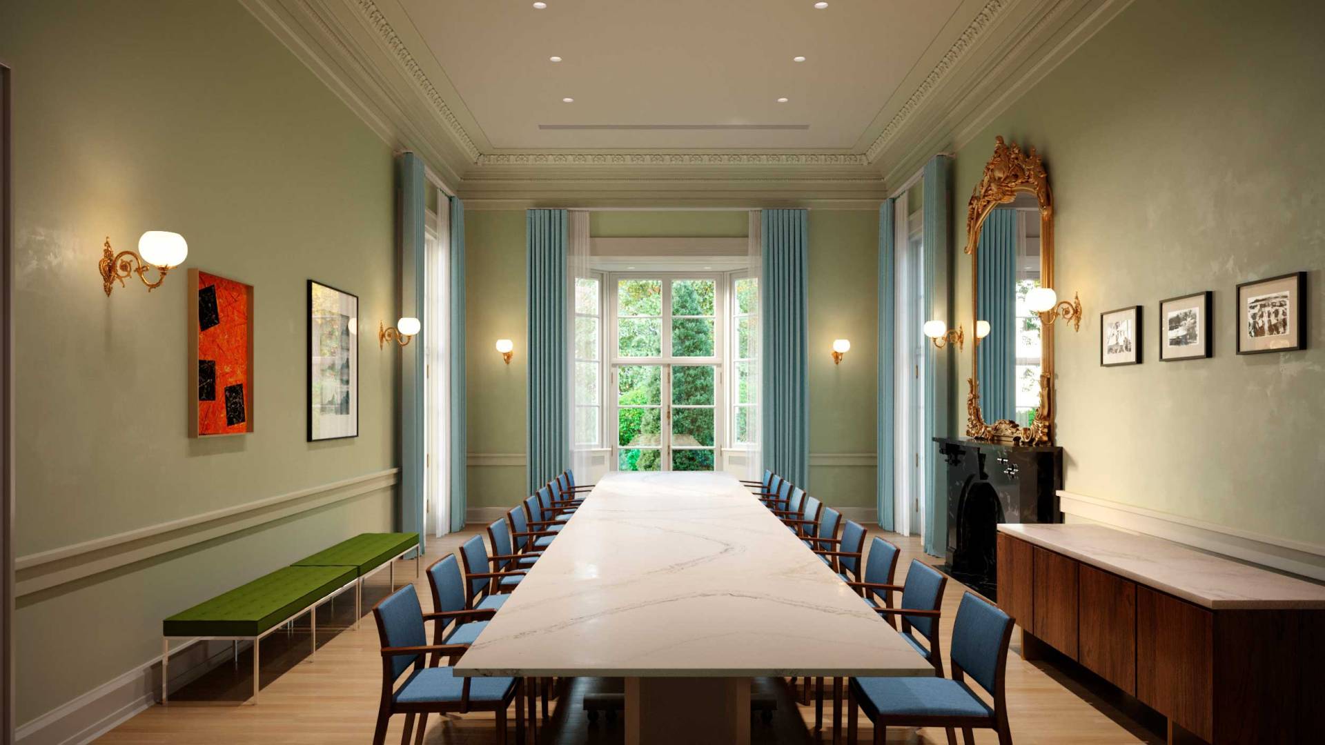 rendering of a conference room