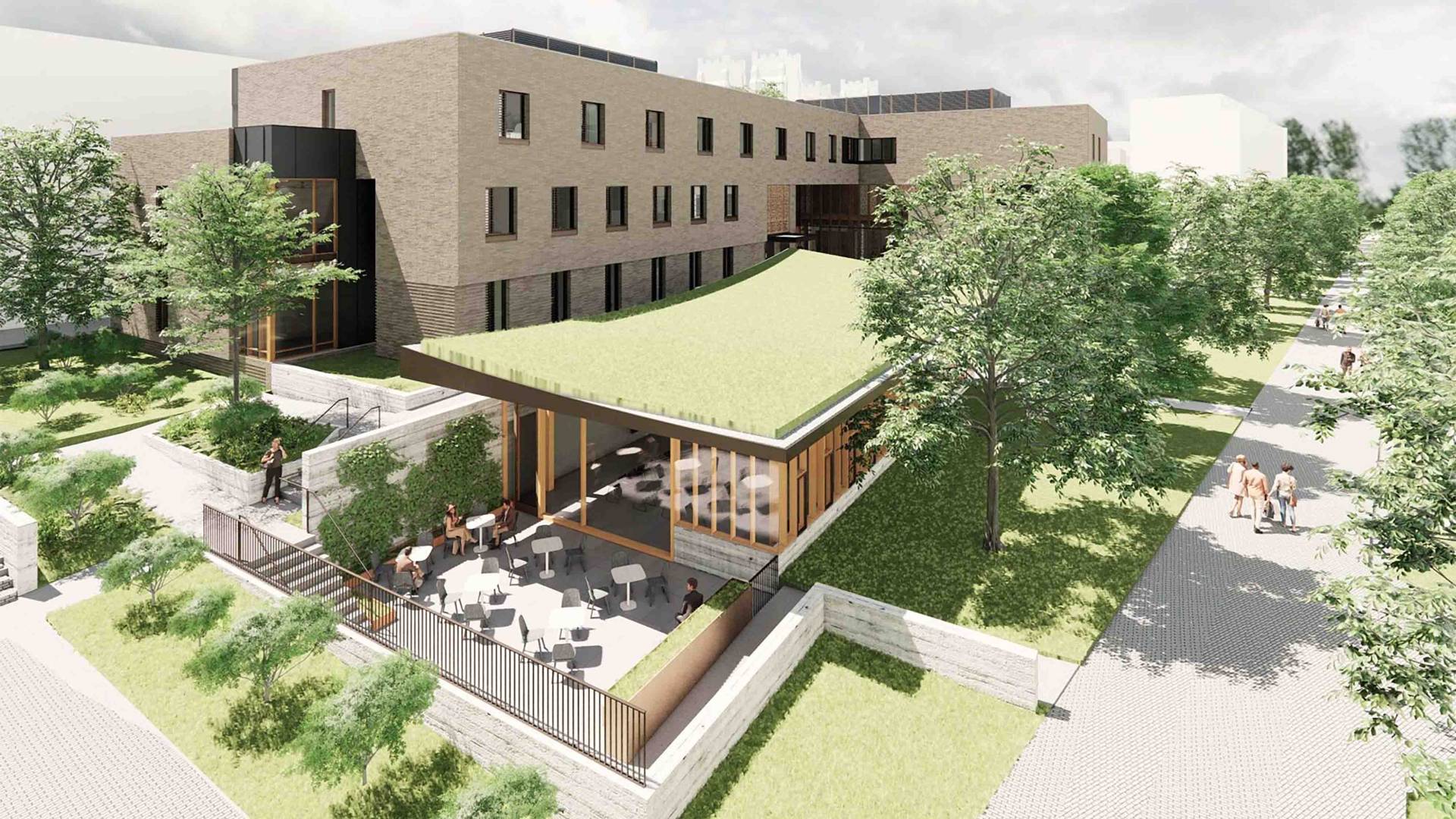 An architect's rendering of Frist Health Center 