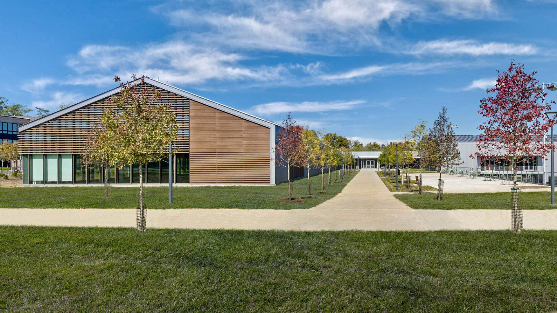 A fitness center building exterior