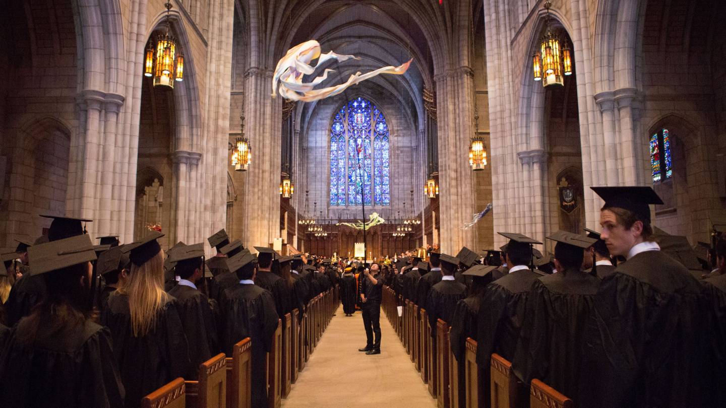 Interior of University Chapel during Baccalaureate ceremony