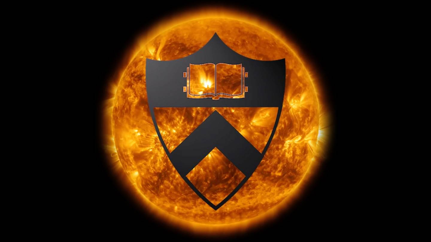 Princeton shield overlaid on sun