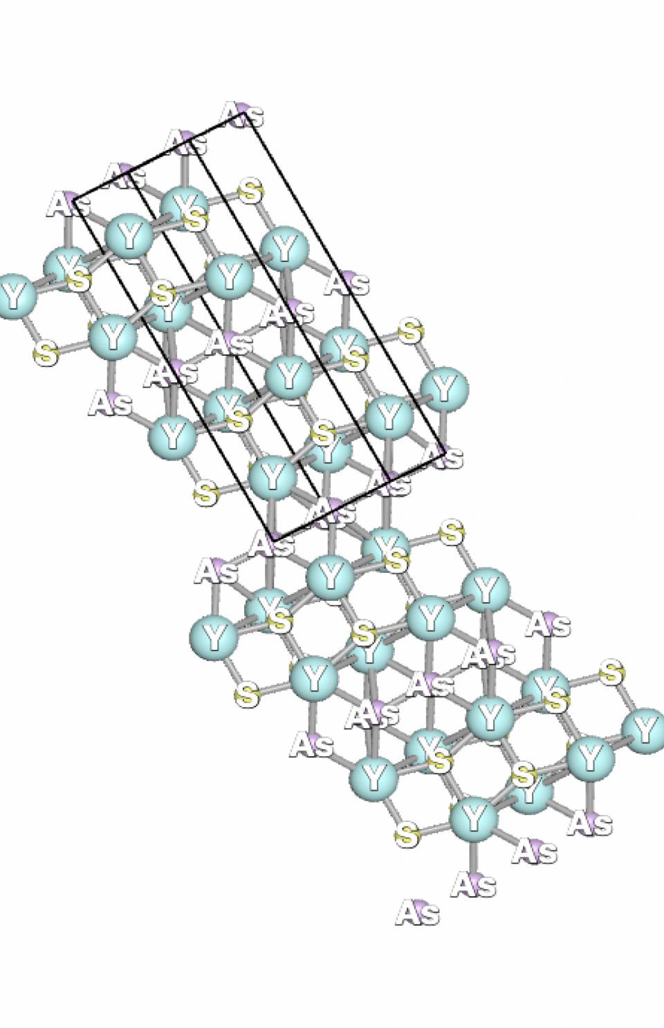 3D diagrama of a material's crystal structure