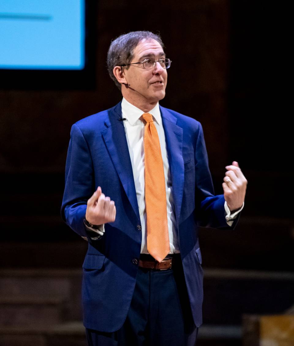 Christopher L. Eisgruber speaking on stage