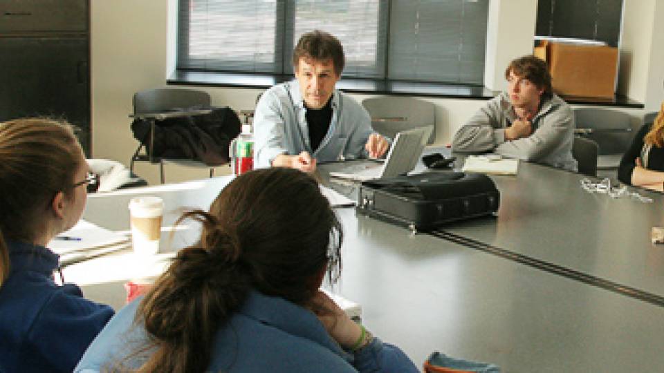 Chazelle discussing with the class