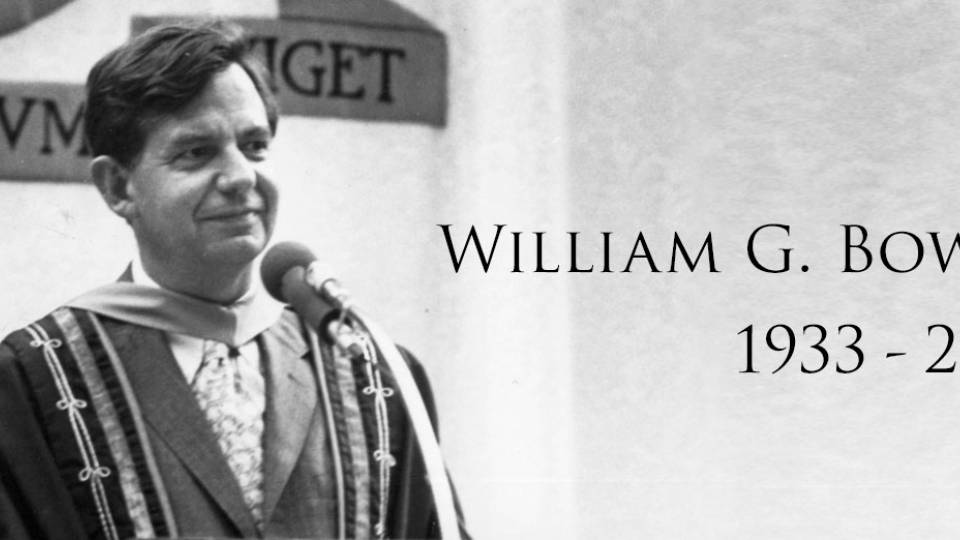 "William G. Bowen 1933-2016"