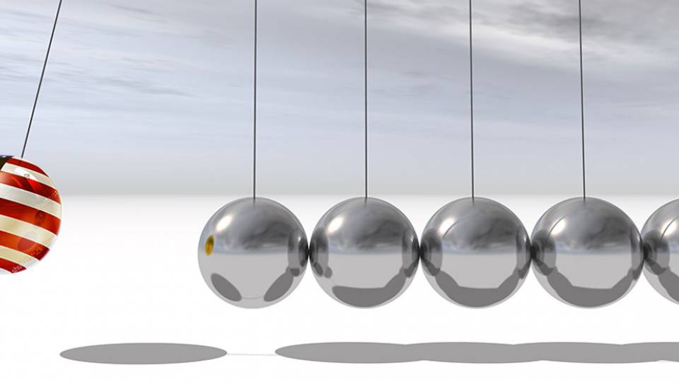 The Next Four Years clicking silver balls illustration