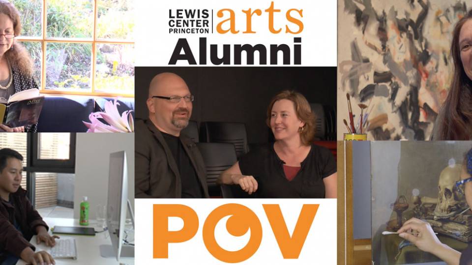 "Lewis Center for the Arts Alumni POV" Jane Hirshfield; Andy Chen, Waqas Jawaid; Mary Weatherford; Rob Melrose, Paige Rogers; Abbie Vandivere