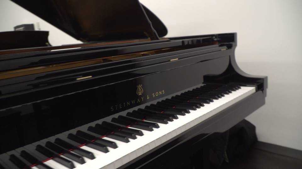 Piano keys on Steinway grand