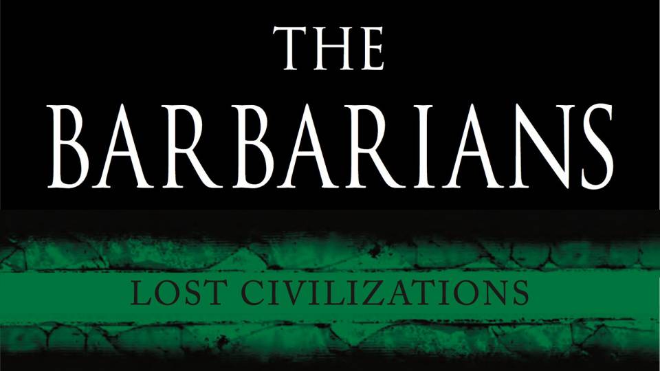 Banner showing the title of the book "The Barbarians"