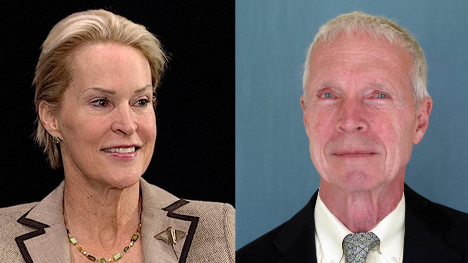 Portraits of Frances Arnold and John Hopfield