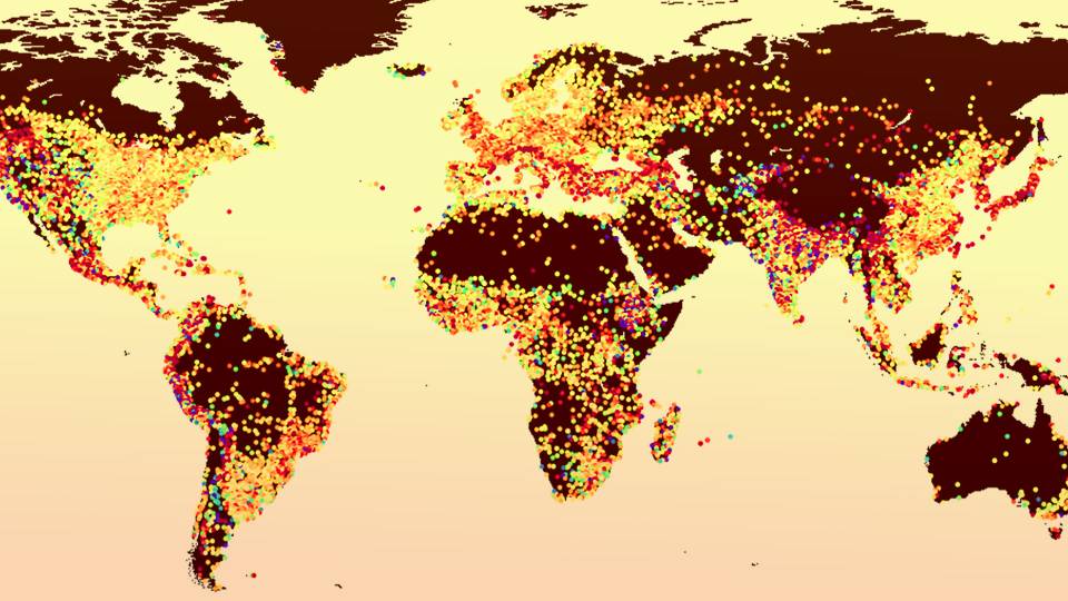 City heat wave world map