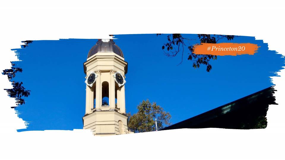 Nassau Hall againsta a blue sky #Princeton2020