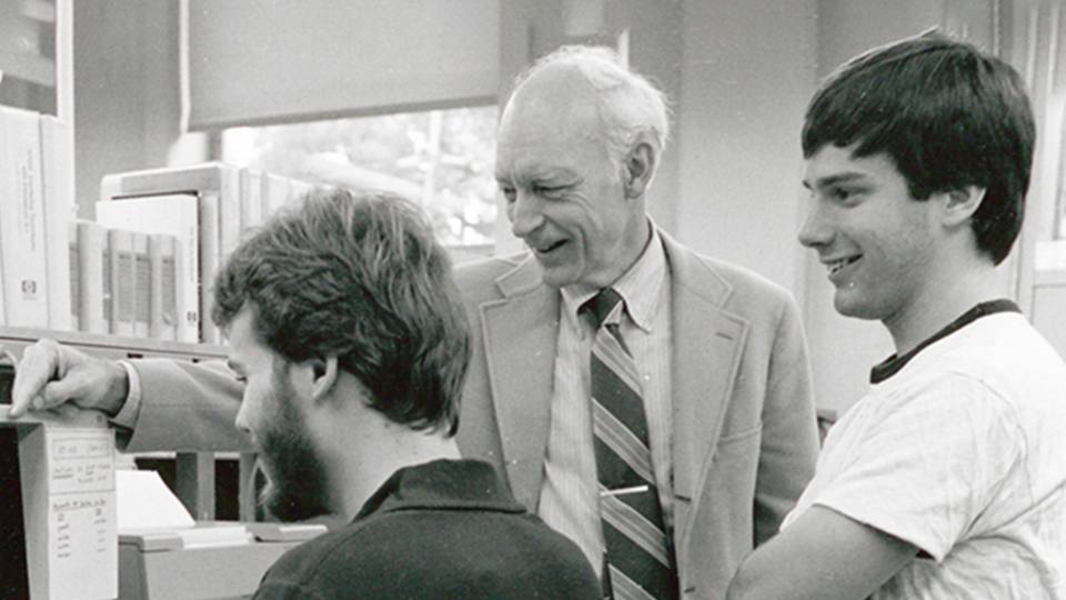 Bruce Arden with students
