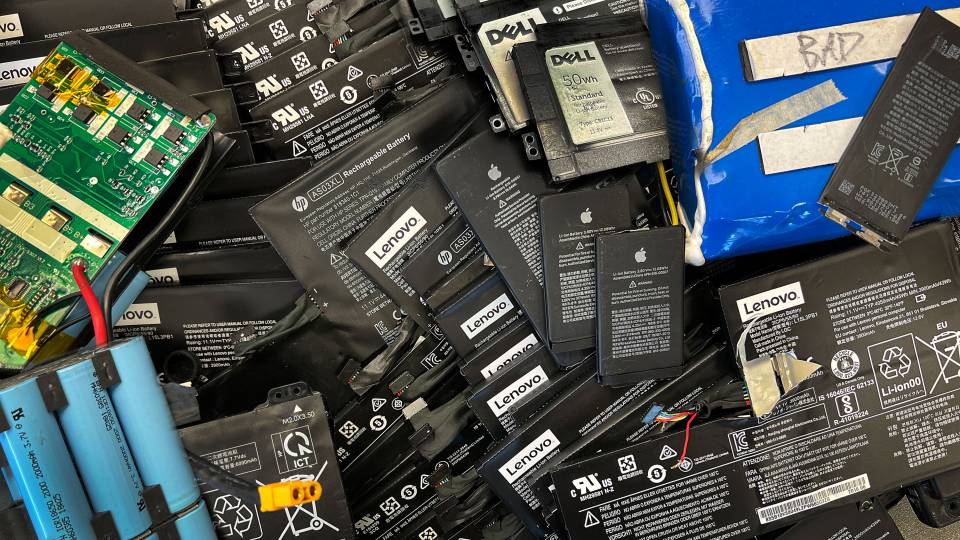 big pile of batteries