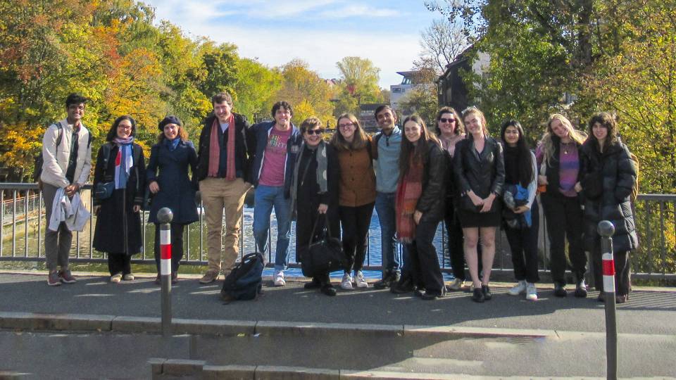 Group of journalism students in Nuremberg, Germany
