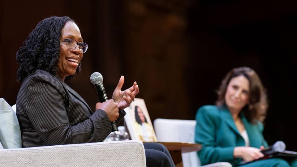 U.S. Supreme Court Justice Ketanji Brown Jackson speaks at Princeton