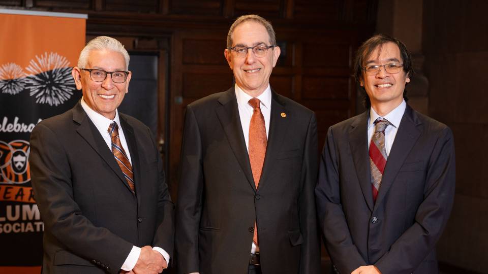 Kevin Gover, President Eisgruber and Terence Tao 