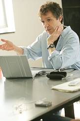 Chazelle at his laptop