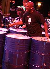 Members of the CASYM Steel Orchestra of New York performed musical selections