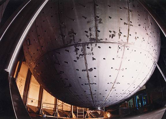 exterior of the neutrino detector