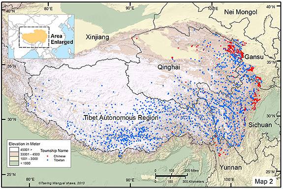 Tibet China Map 2
