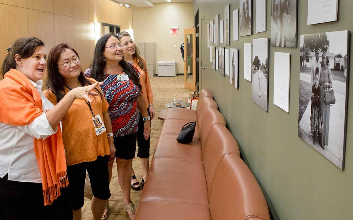 Reunions 2015 Career Services art gallery with Tufts, Shih, Lytton, Manning