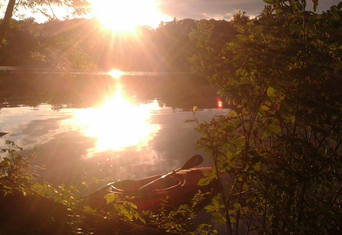 Lake Carnegie kayak in the sun